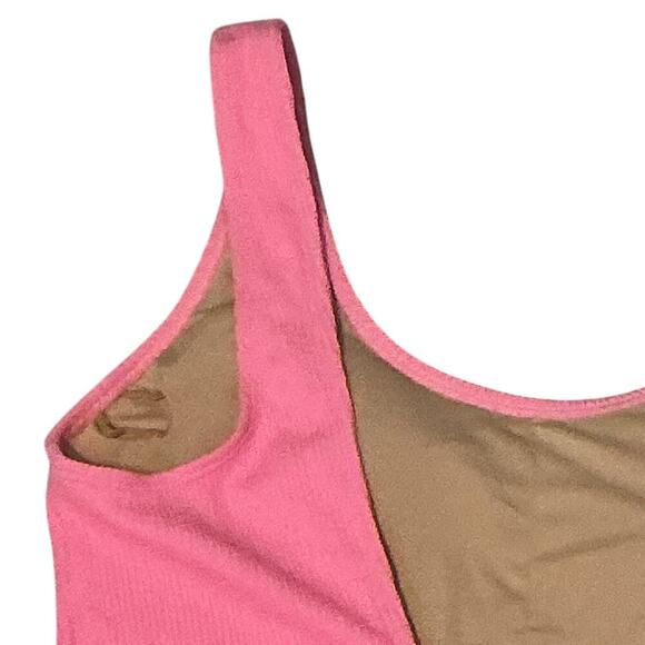 New COTTON-ON Body Scoop Back One-Piece Cheeky Swimsuit Malibu Pink Crinkle XL - Picture 11 of 14